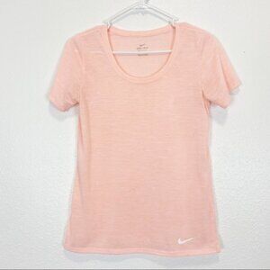 Nike Dri-Fit Heathered Light Pink Short Sleeve T-Shirt Size Small